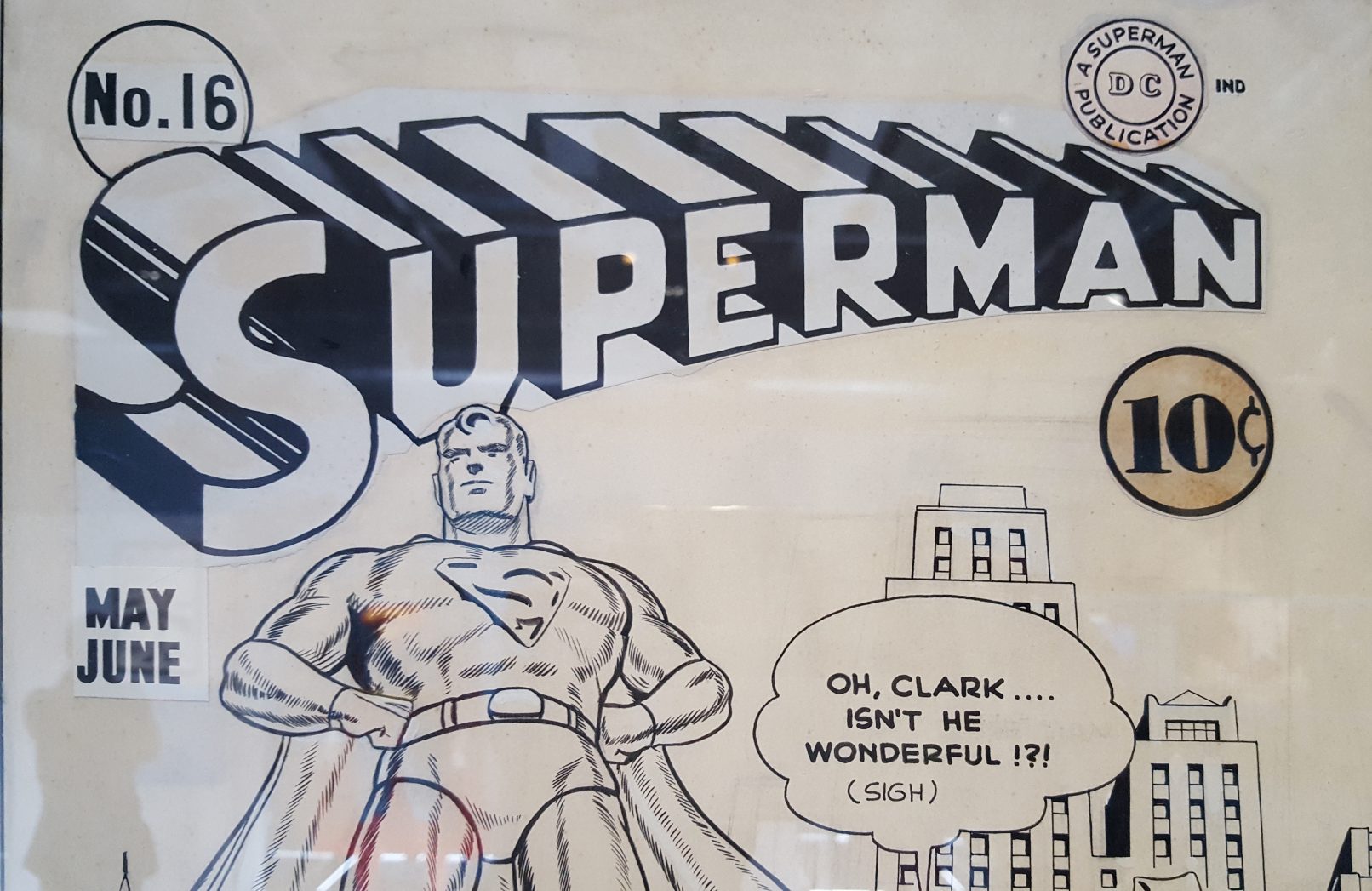 couverture superman en noir et blanc